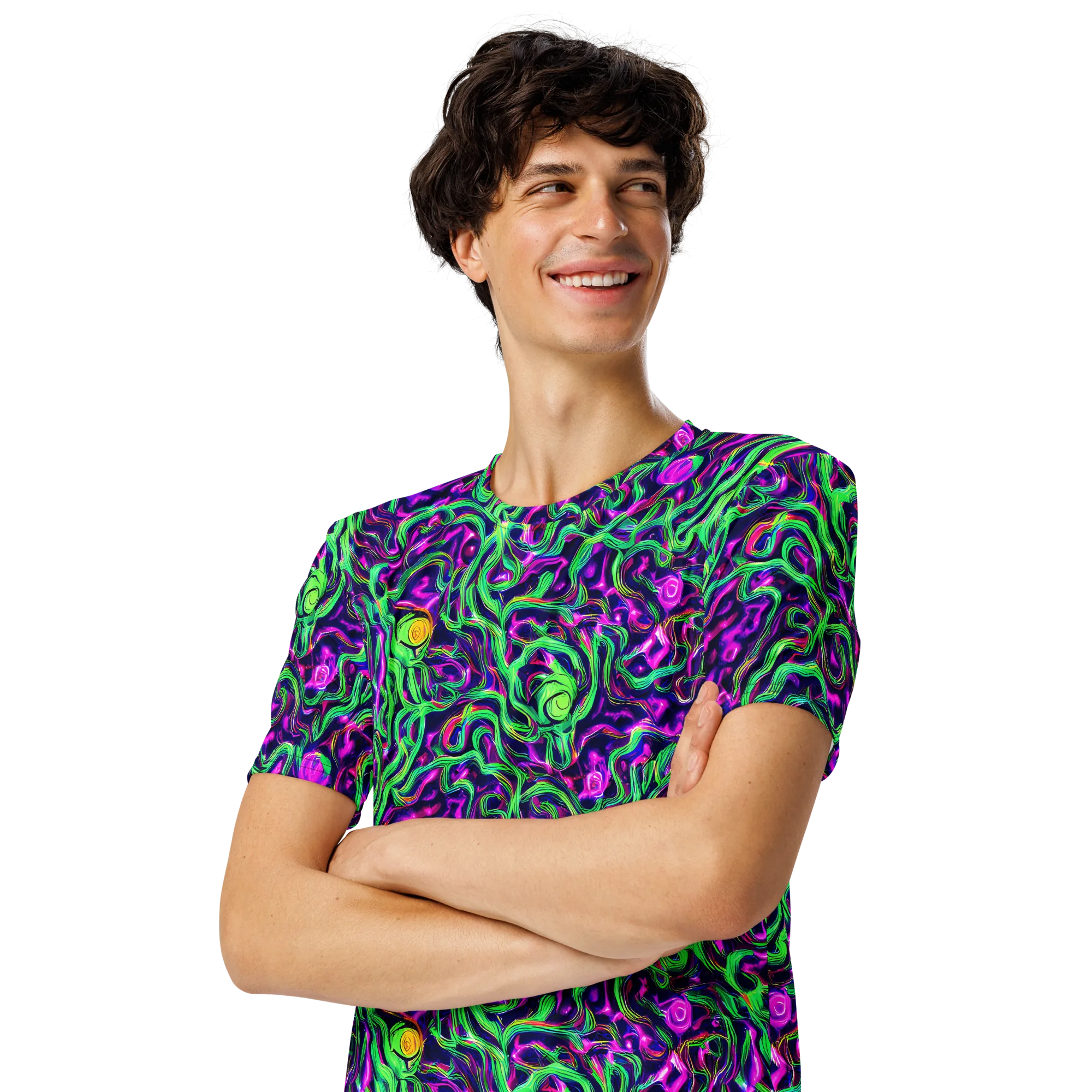 Hypercolor Grove on Men's Crew Neck T-Shirt — Left Front