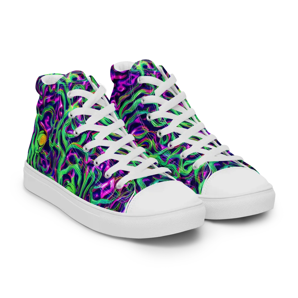 Hypercolor Grove on Men's High Top Canvas Shoes — Right Front