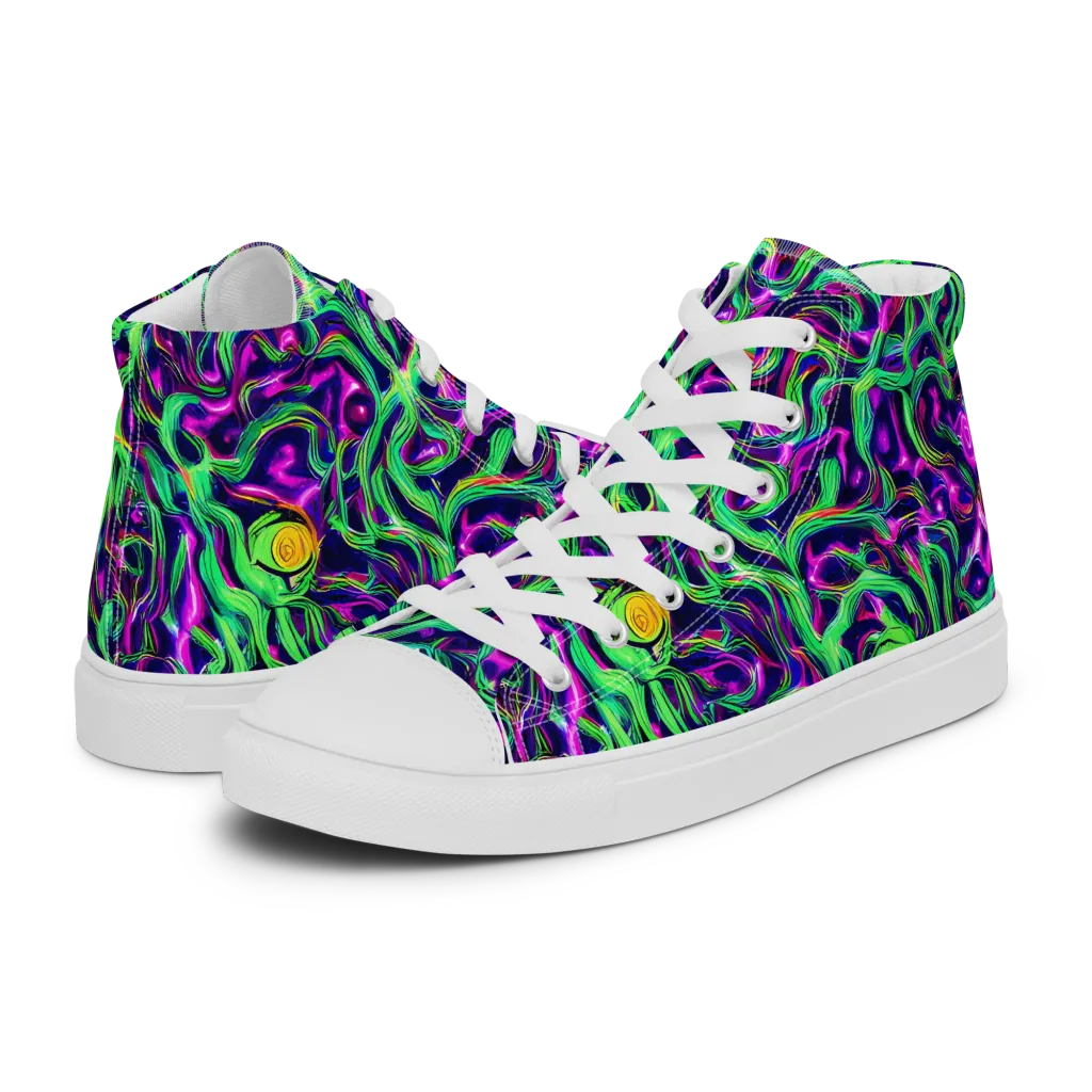 Hypercolor Grove on Men's High Top Canvas Shoes — Left