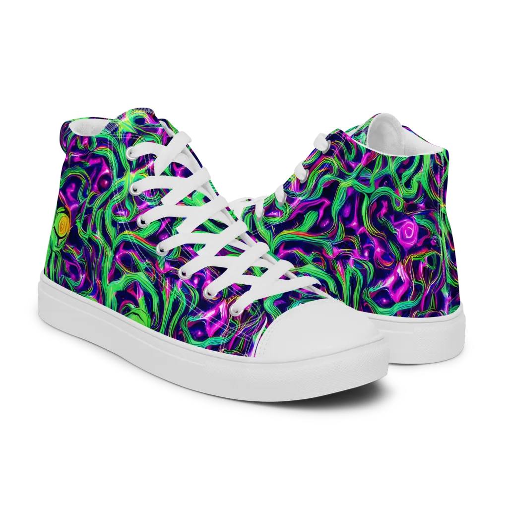 Hypercolor Grove on Men's High Top Canvas Shoes — Right