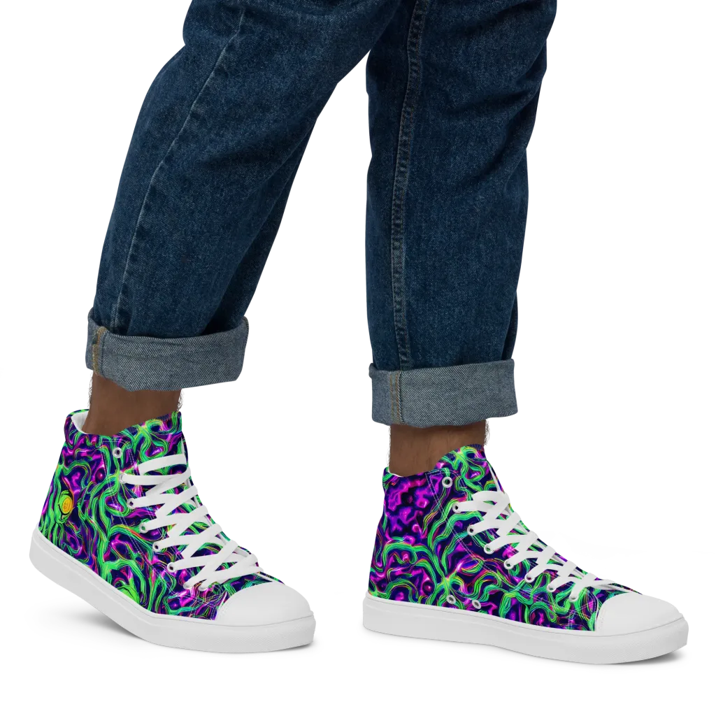 Hypercolor Grove on Men's High Top Canvas Shoes — Right