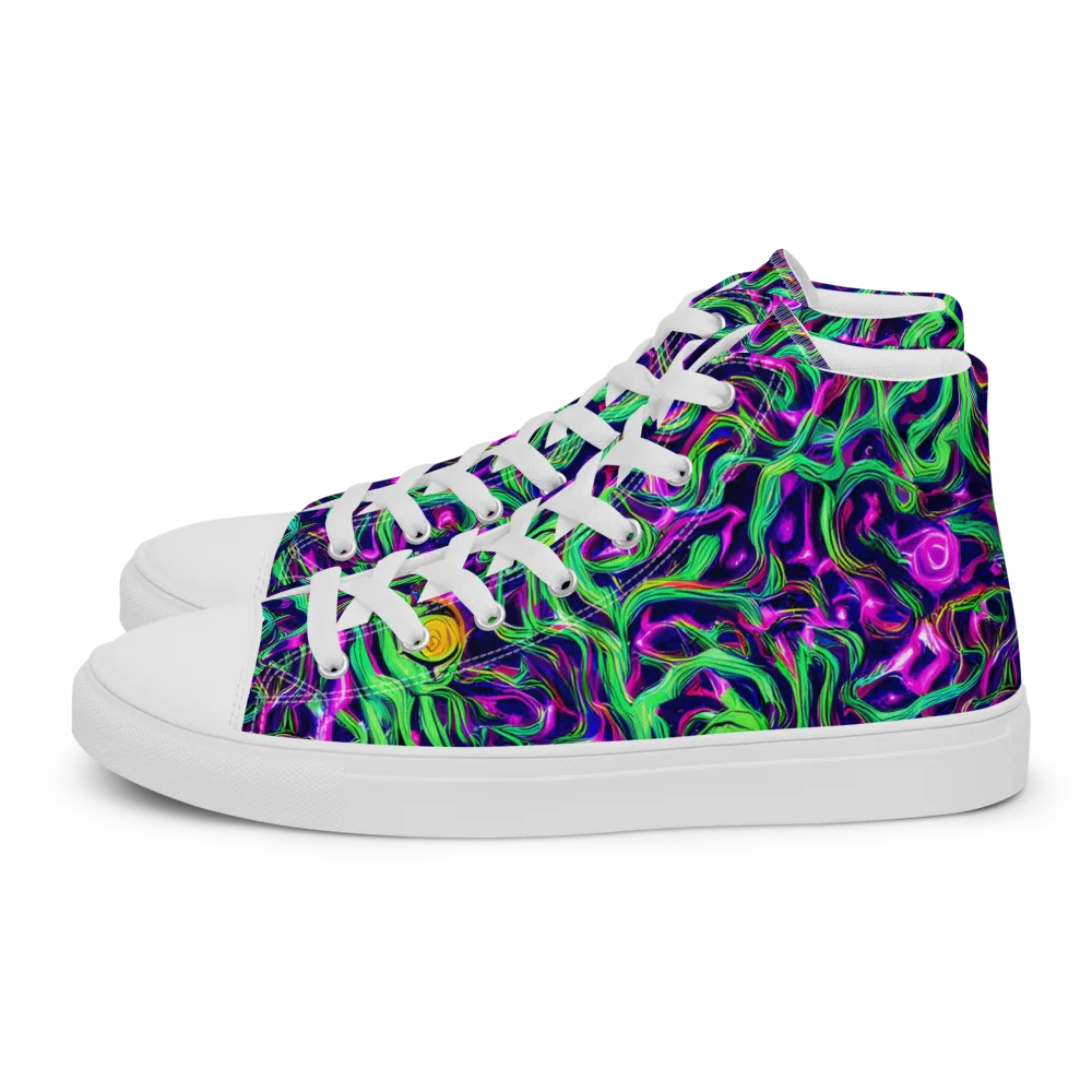 Hypercolor Grove on Women's High Top Canvas Shoes — Left