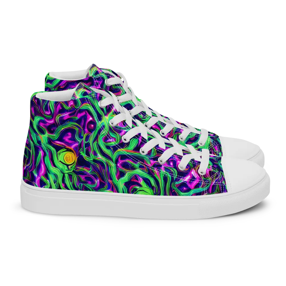 Hypercolor Grove on Women's High Top Canvas Shoes — Right