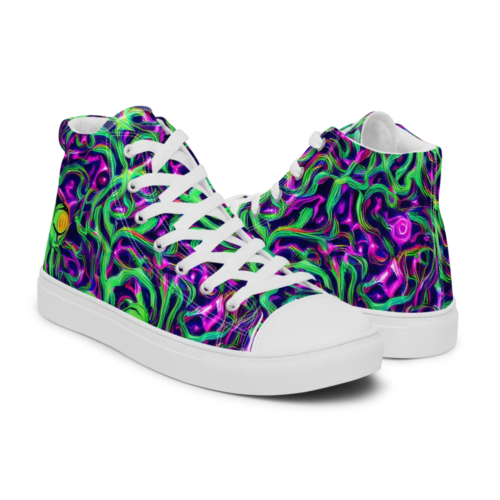 Hypercolor Grove on Women's High Top Canvas Shoes — Right