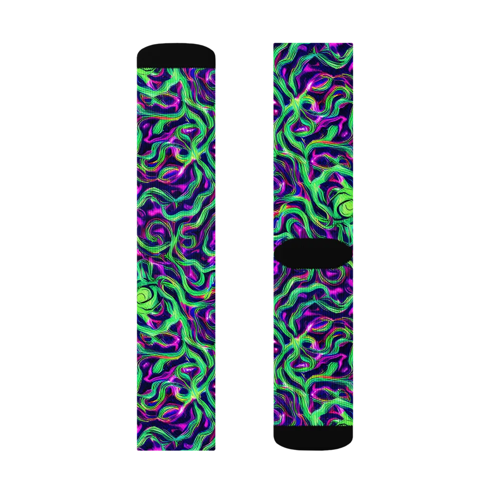 Hypercolor Grove on Socks — Left Sock