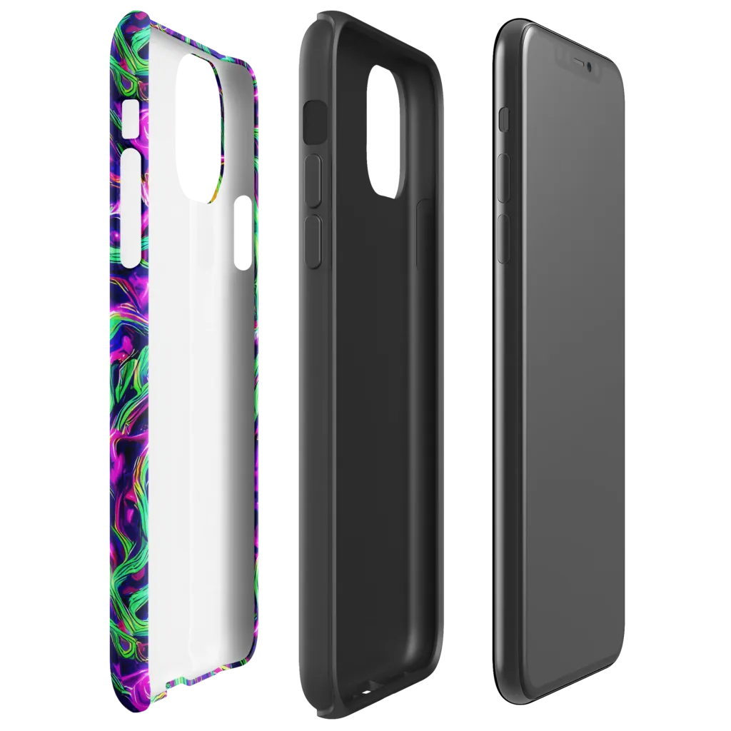 Hypercolor Grove on Tough Case for iPhone® — Right