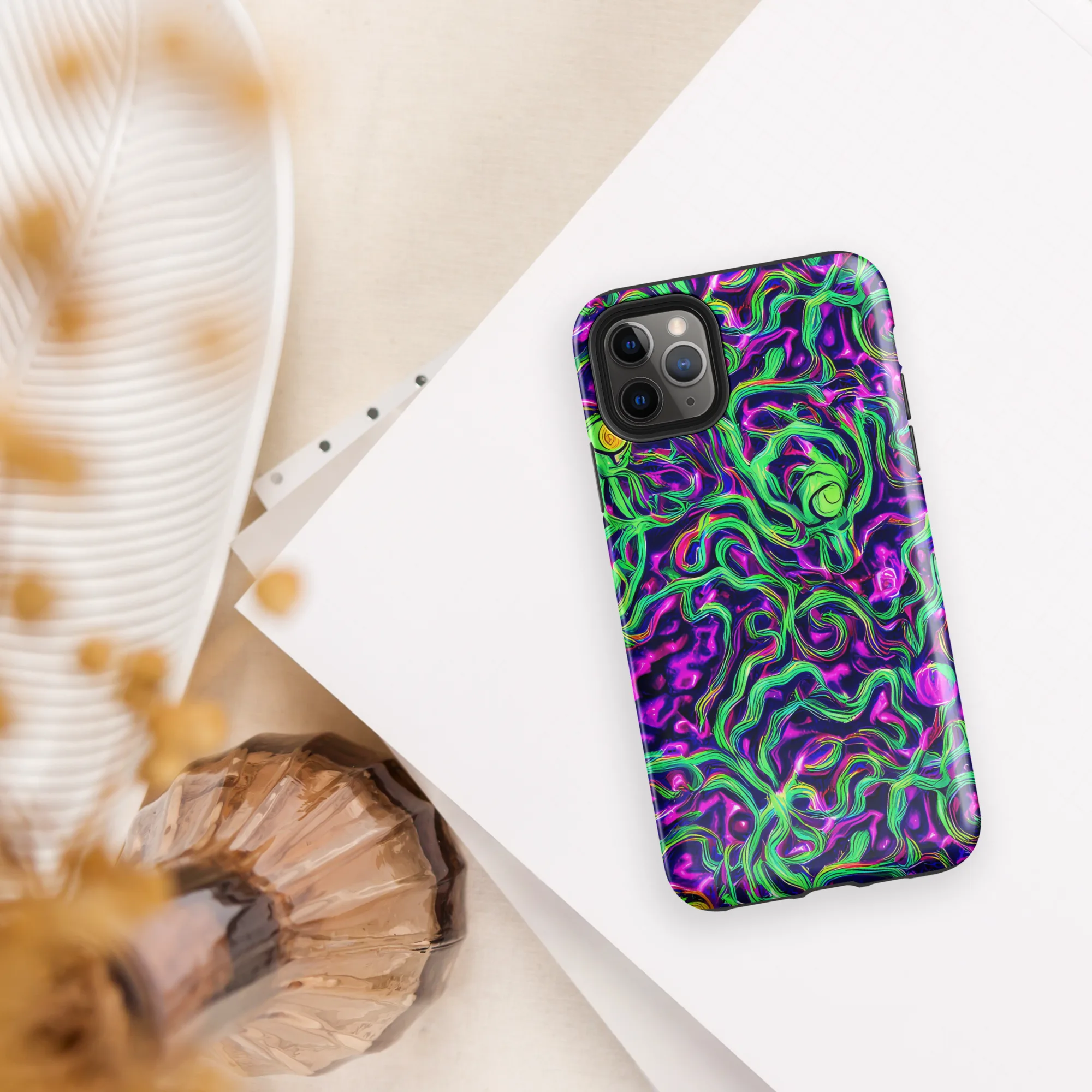Hypercolor Grove on Tough Case for iPhone® — Front