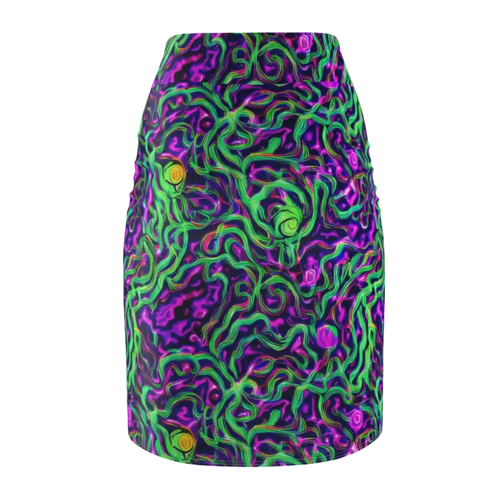 Hypercolor Grove on Pencil Skirt — Back
