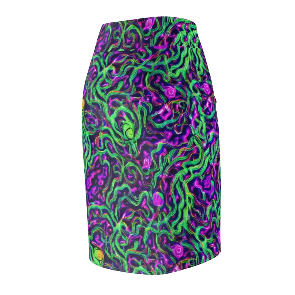 Hypercolor Grove on Pencil Skirt — Back Side