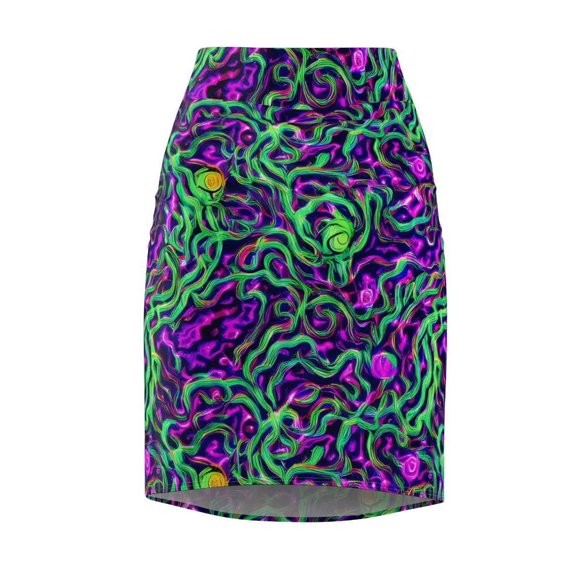 Hypercolor Grove on Pencil Skirt — Front