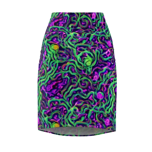 Hypercolor Grove on a Pencil Skirt