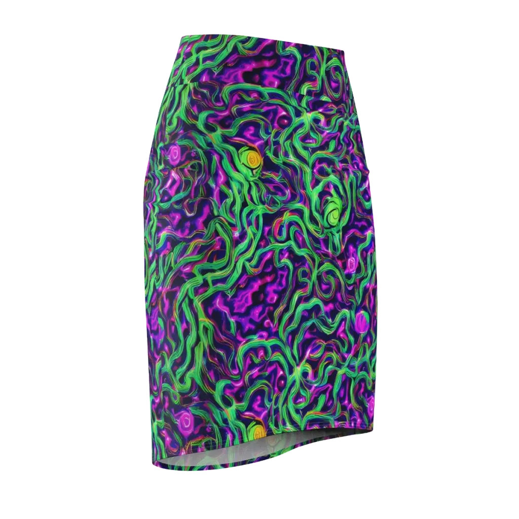 Hypercolor Grove on Pencil Skirt — Front Side