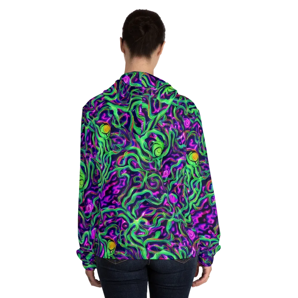 Hypercolor Grove on Women's Full-Zip Hoodie — Back On Person