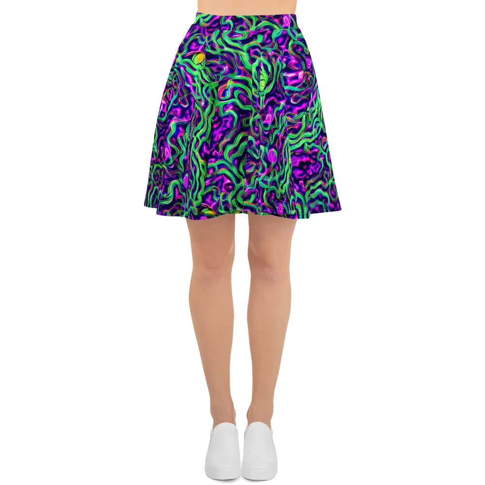 Hypercolor Grove on Skater Skirt — Front
