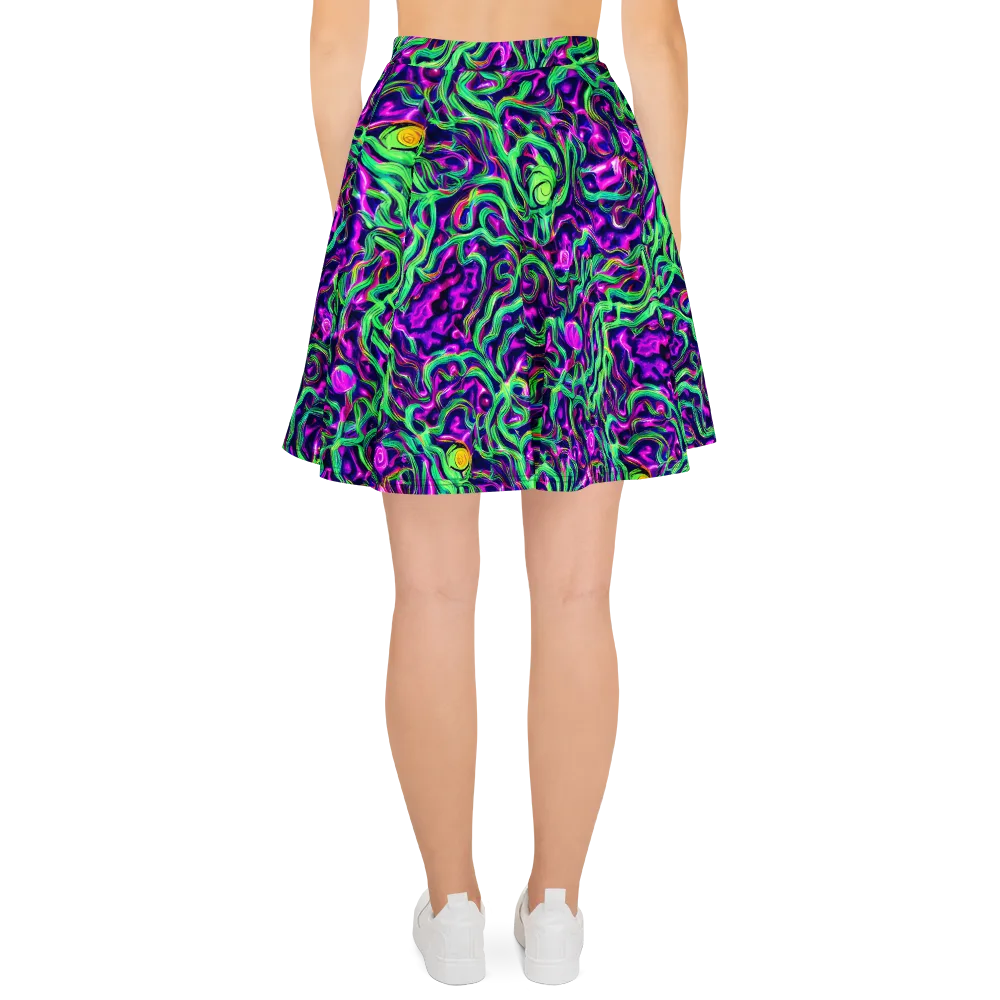 Hypercolor Grove on Skater Skirt — Back