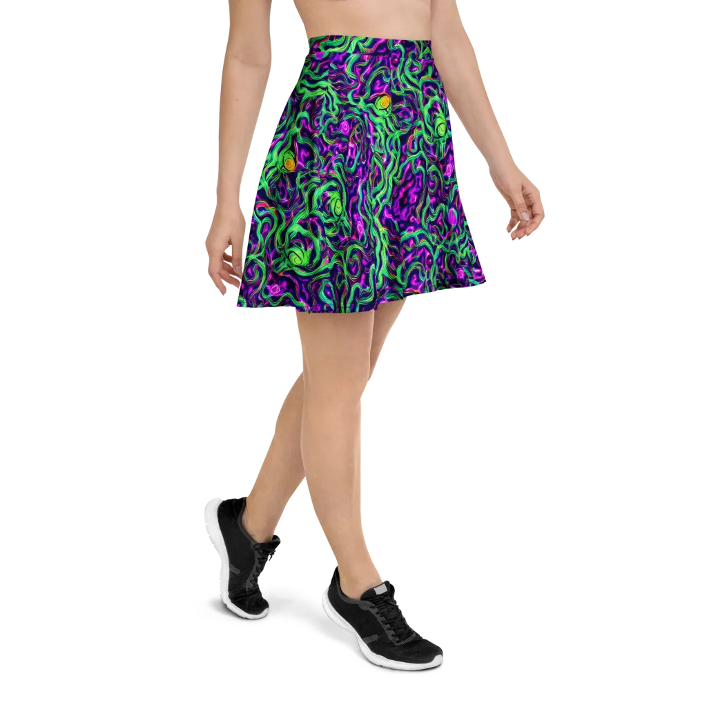 Hypercolor Grove on Skater Skirt — Right