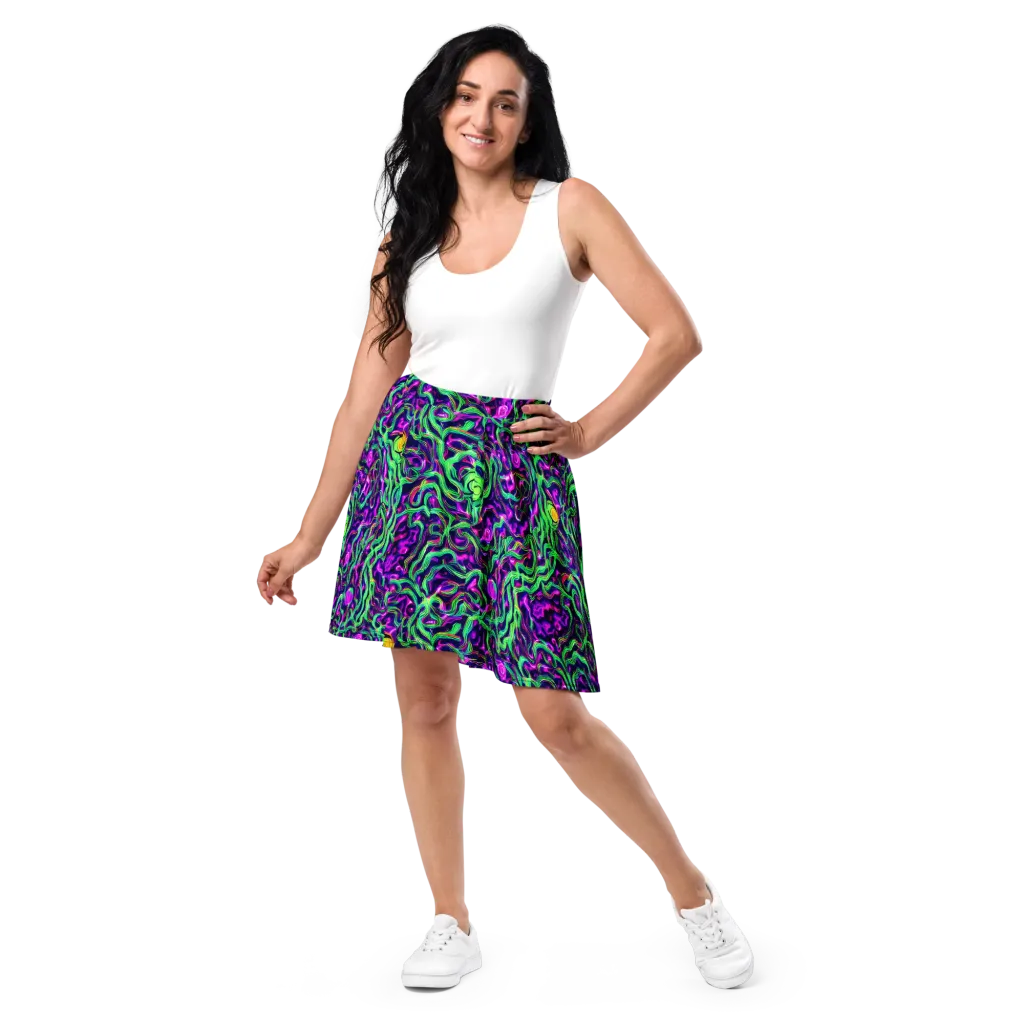 Hypercolor Grove on Skater Skirt — Front