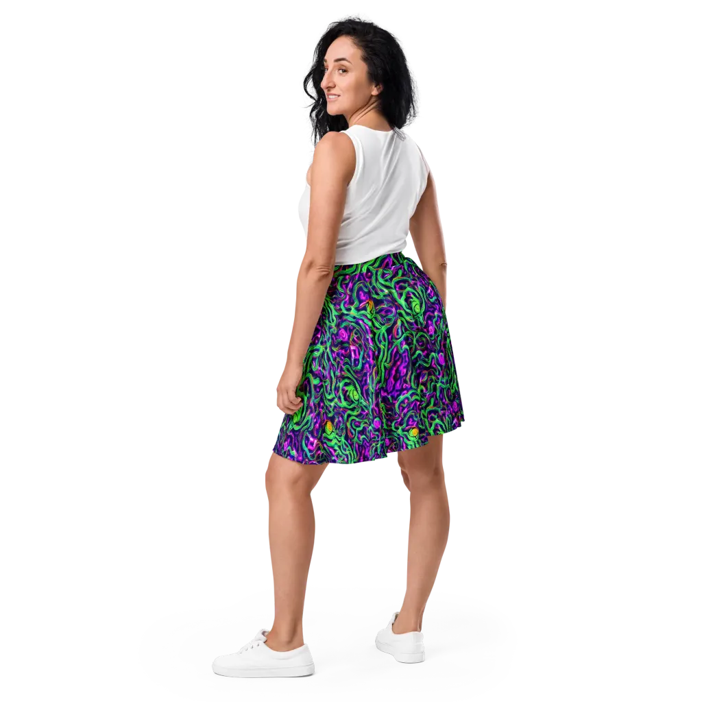 Hypercolor Grove on Skater Skirt — Back