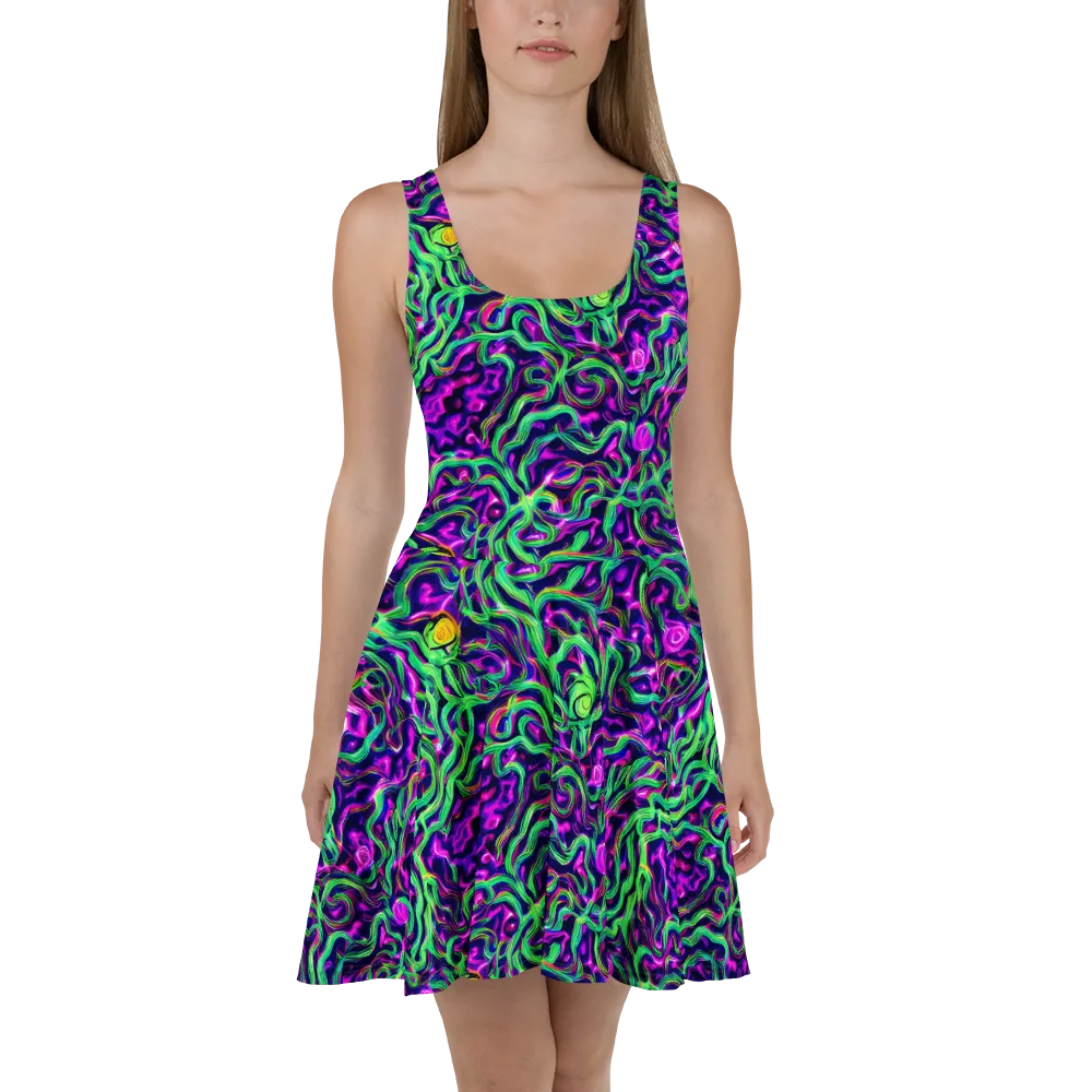 Hypercolor Grove on Skater Dress — Front