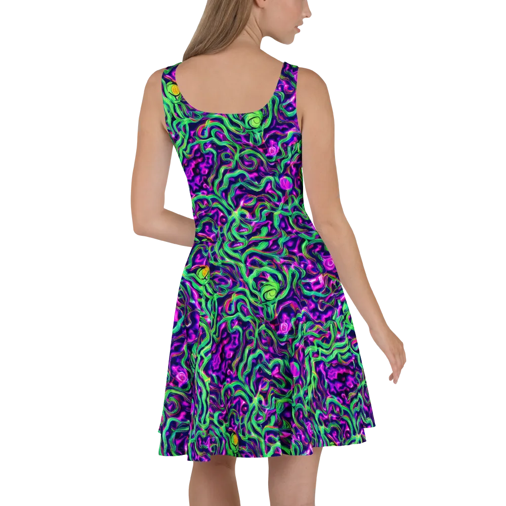 Hypercolor Grove on Skater Dress — Back