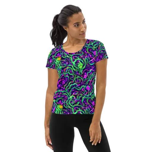 Hypercolor Grove on a Women's Athletic T-Shirt