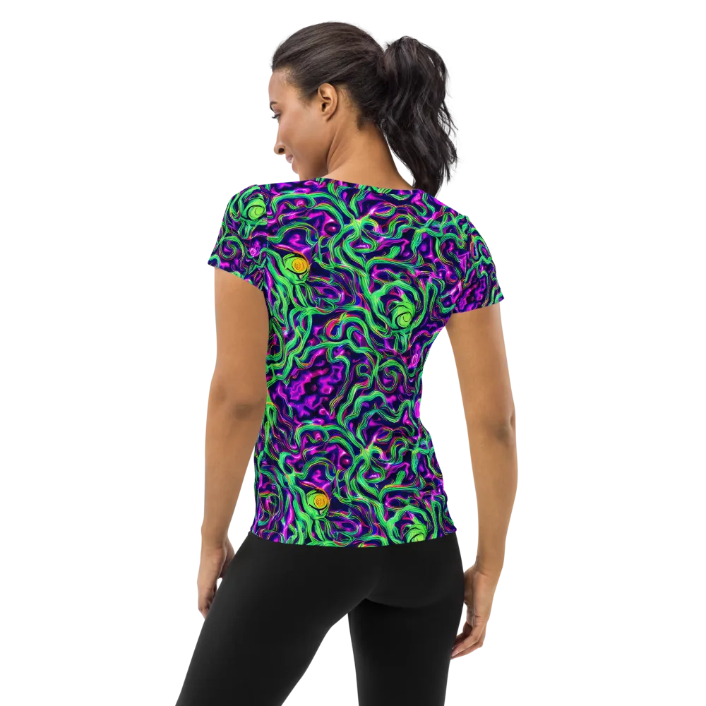 Hypercolor Grove on Women's Athletic T-Shirt — Back