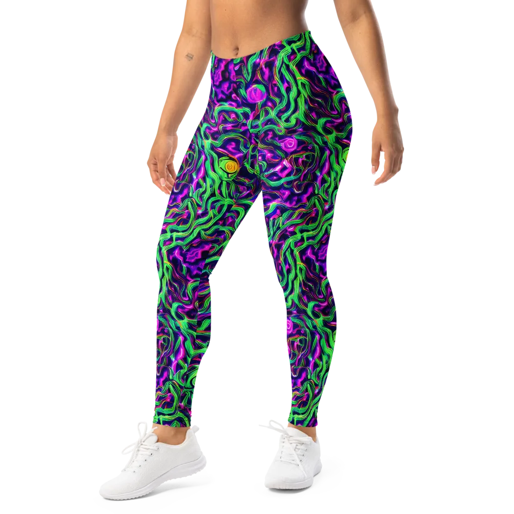 Hypercolor Grove on Leggings — Left Front