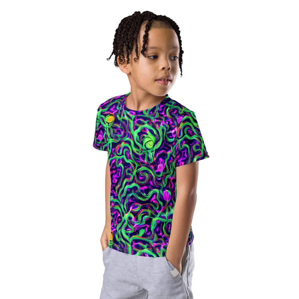 Hypercolor Grove on Kids Crew Neck T-Shirt — Left Front