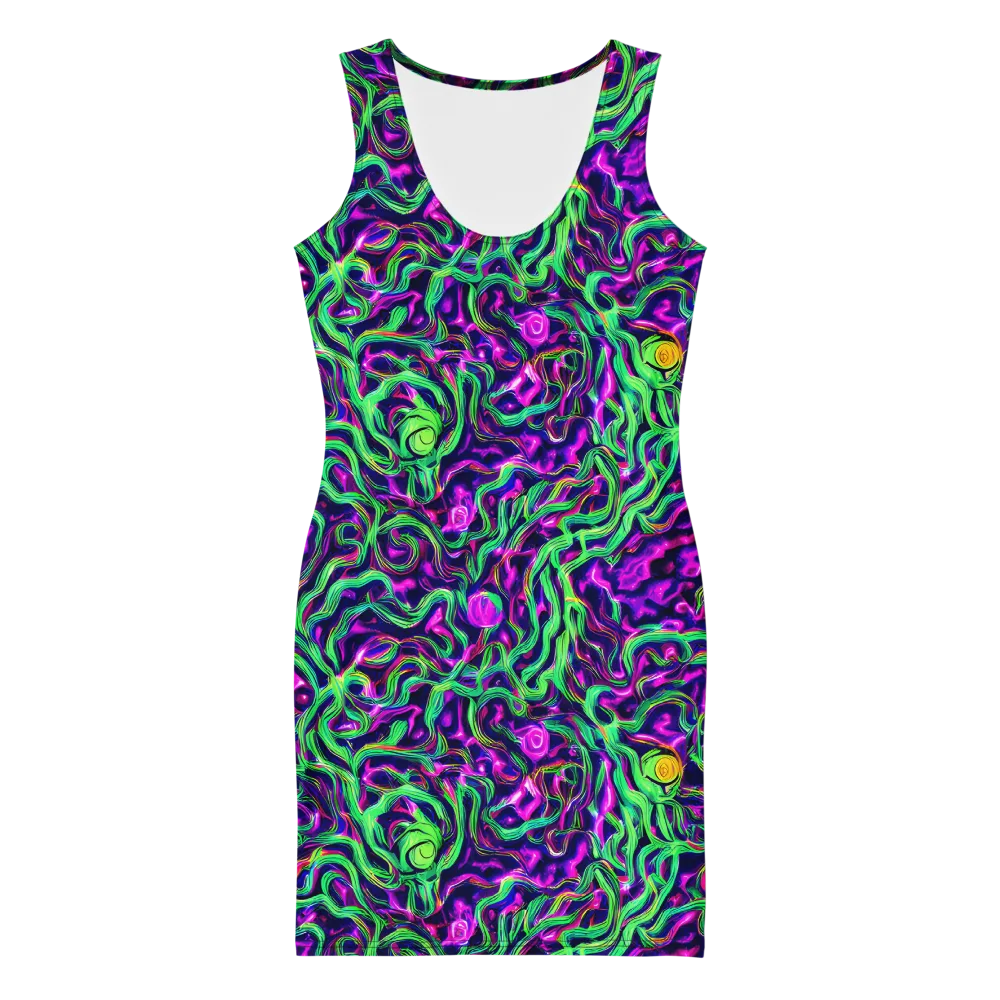 Hypercolor Grove on Bodycon Dress — Front