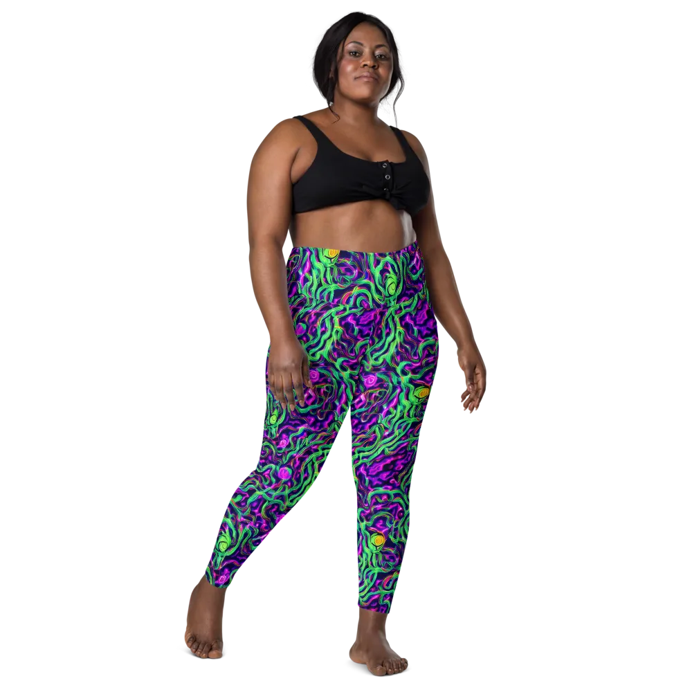 Hypercolor Grove on Leggings with Pockets — Front