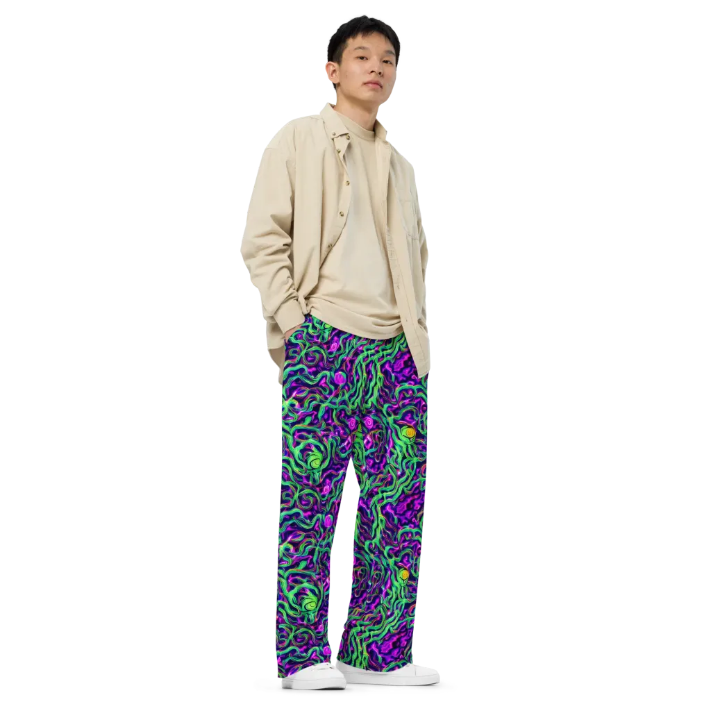 Hypercolor Grove on Wide-Leg Pants — Right Front
