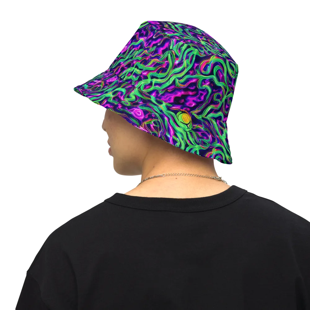 Hypercolor Grove on Reversible Bucket Hat — Back Inside