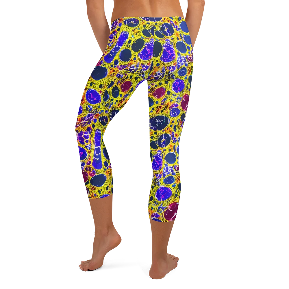 Electric Cellular on Capri Leggings — Back