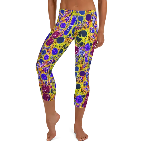 Electric Cellular on a Capri Leggings