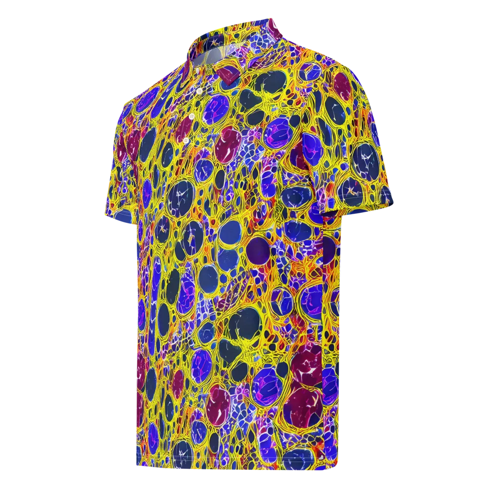 Electric Cellular on Men's Slim Fit Polo Shirt — Left Front