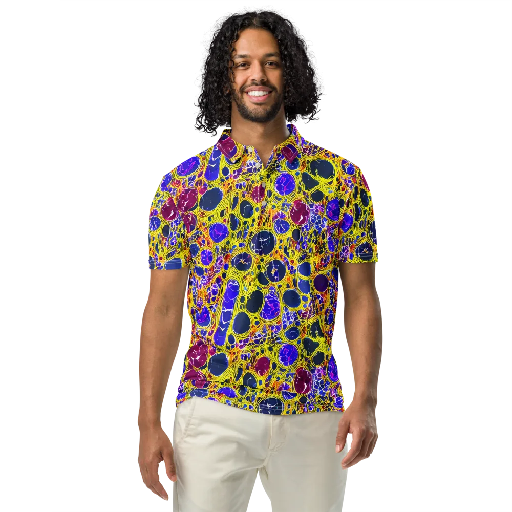 Electric Cellular on Men's Slim Fit Polo Shirt — Front