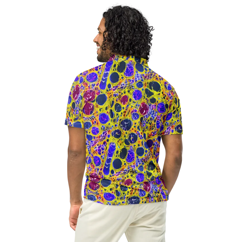 Electric Cellular on Men's Slim Fit Polo Shirt — Back