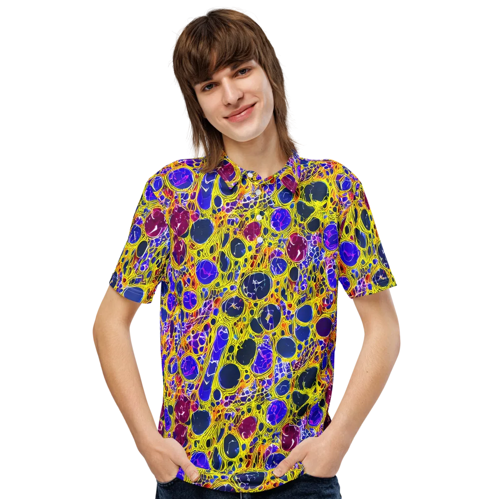 Electric Cellular on Men's Slim Fit Polo Shirt — Front
