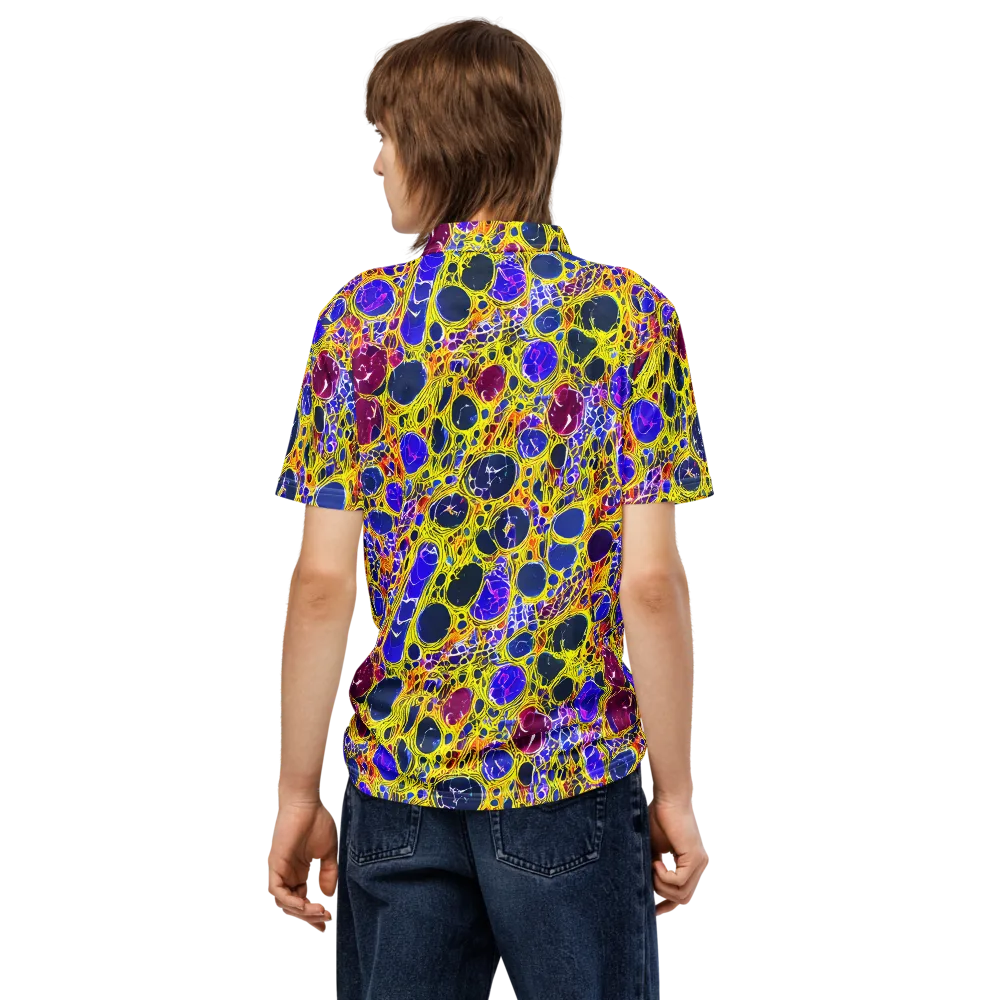 Electric Cellular on Men's Slim Fit Polo Shirt — Back