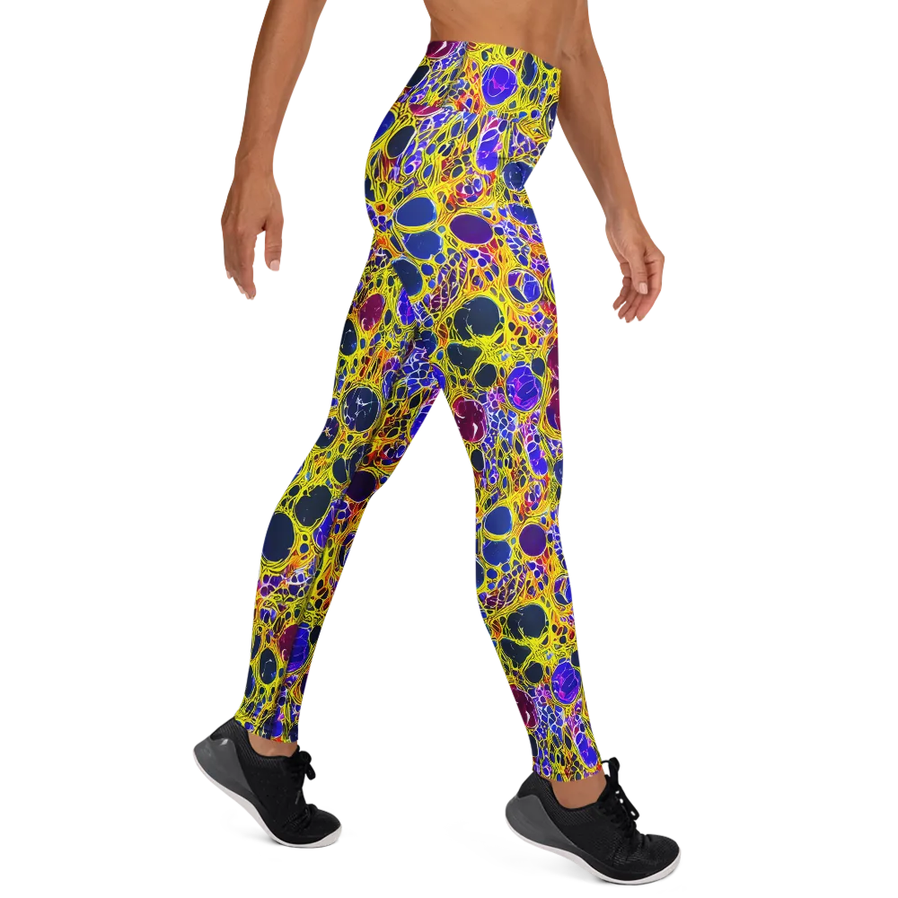 Electric Cellular on Yoga Leggings — Right