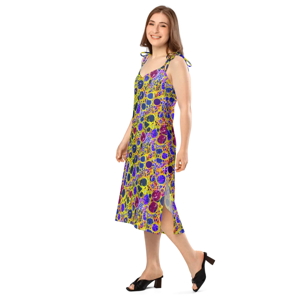 Electric Cellular on Slip Dress — Left Front
