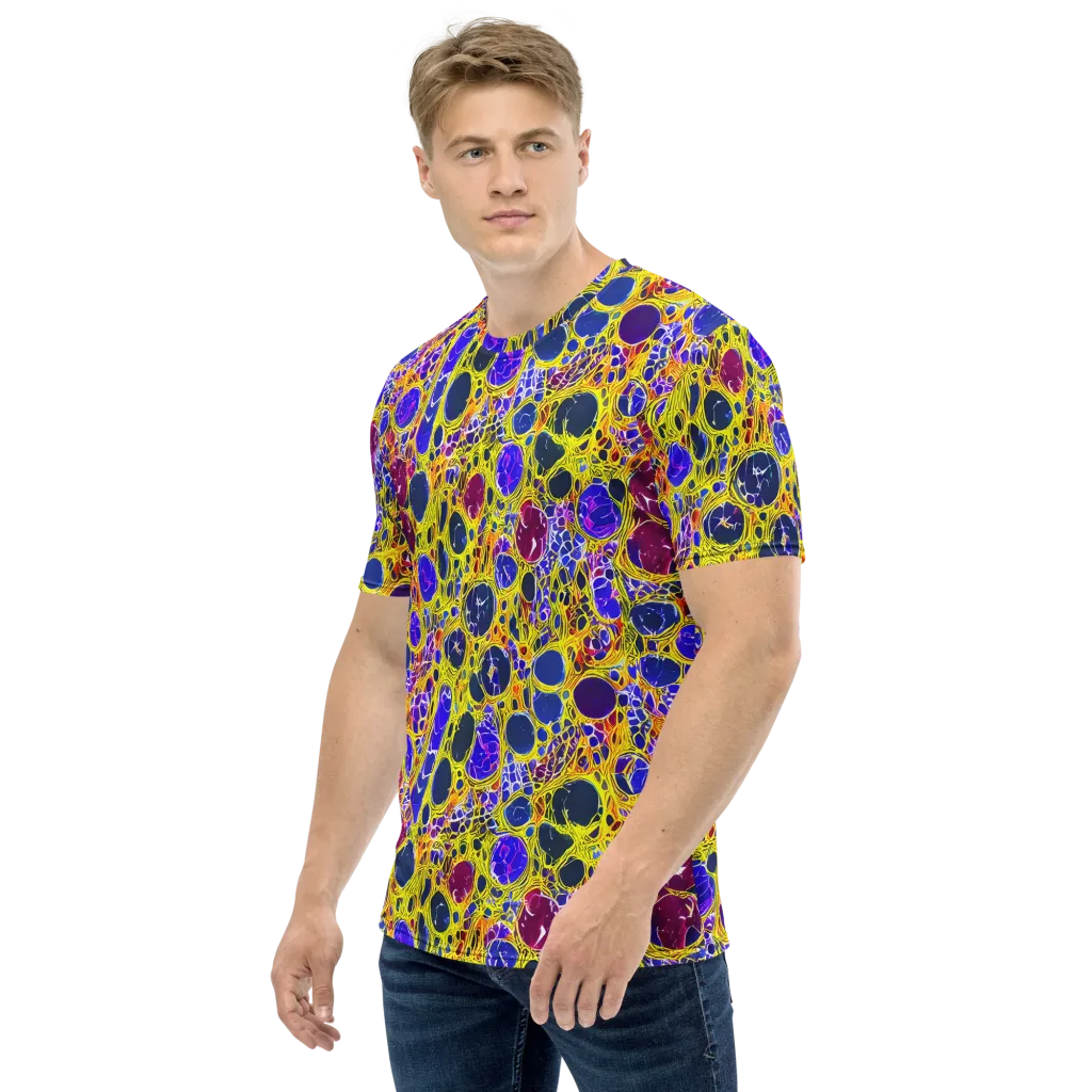 Electric Cellular on Men's Crew Neck T-Shirt — Left