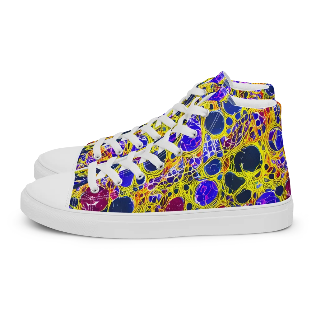 Electric Cellular on Men's High Top Canvas Shoes — Left