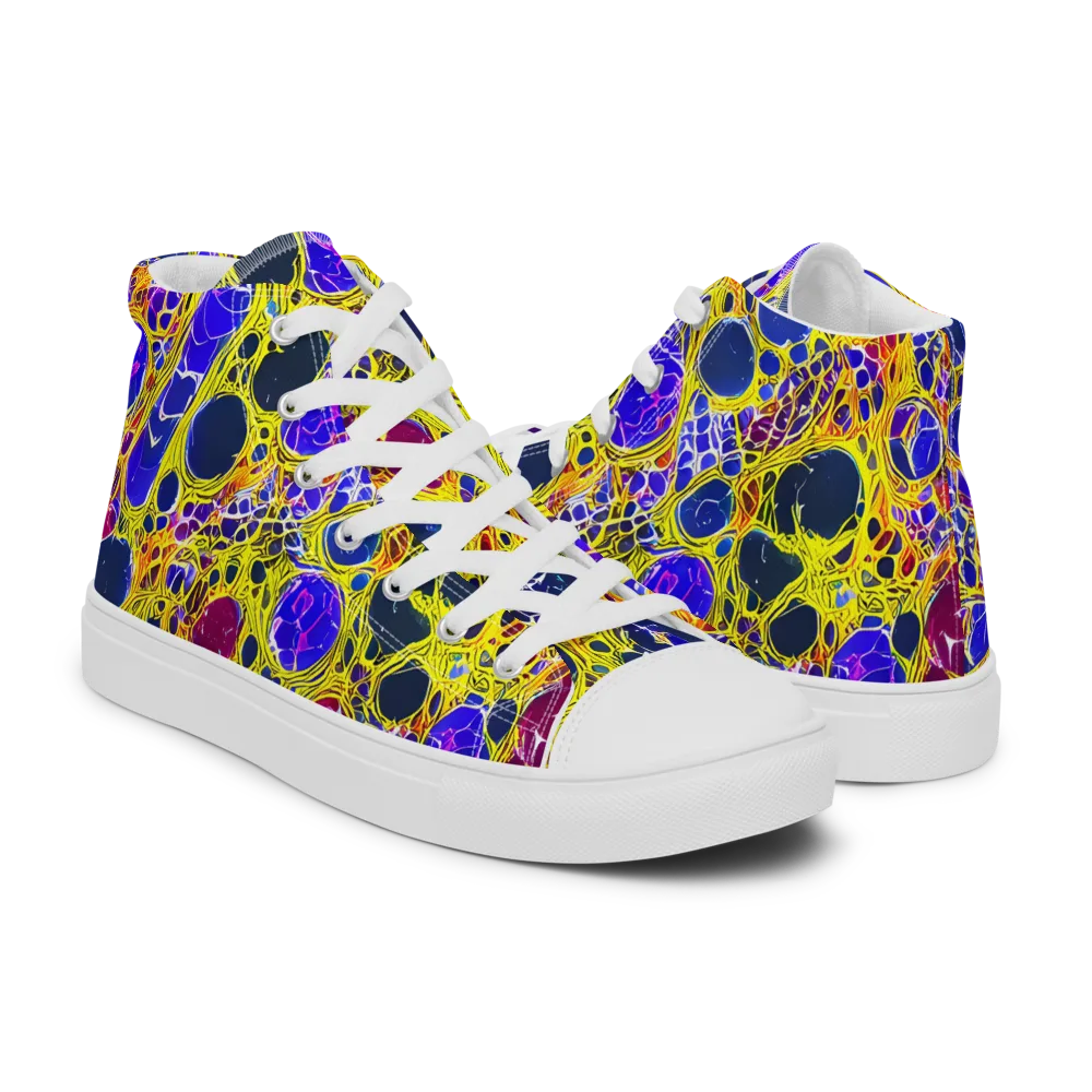 Electric Cellular on Men's High Top Canvas Shoes — Right