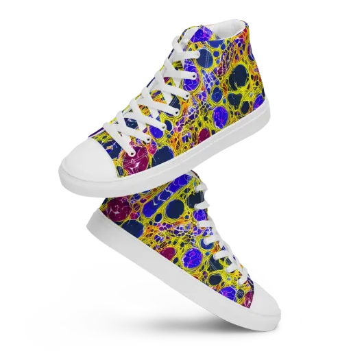 Electric Cellular on a Men's High Top Canvas Shoes