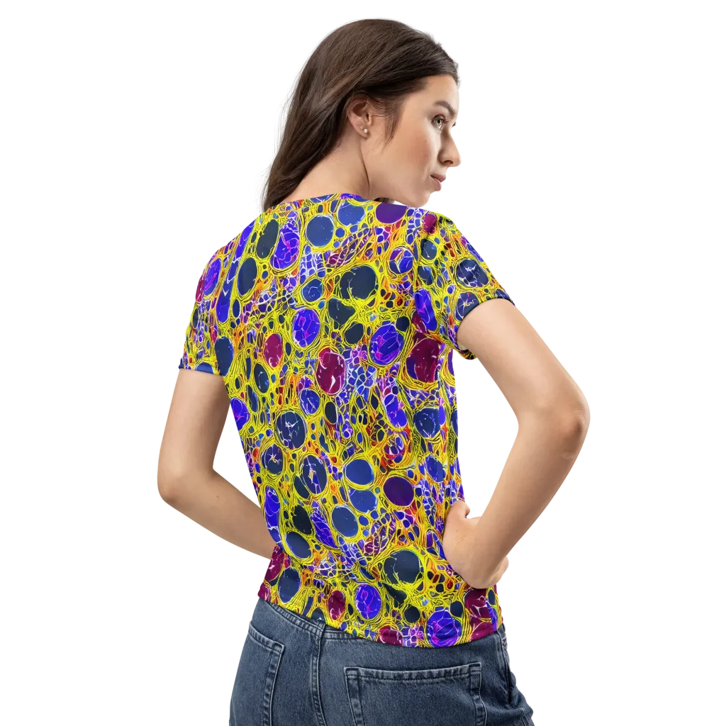 Electric Cellular on Women's Crew Neck T-Shirt — Back