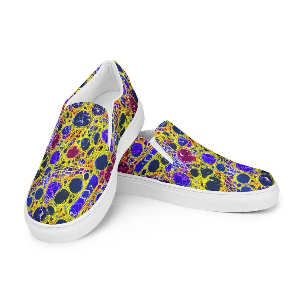Electric Cellular on Men's Slip-On Canvas Shoes — Left Front