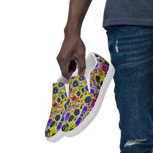 Electric Cellular on a Men's Slip-On Canvas Shoes
