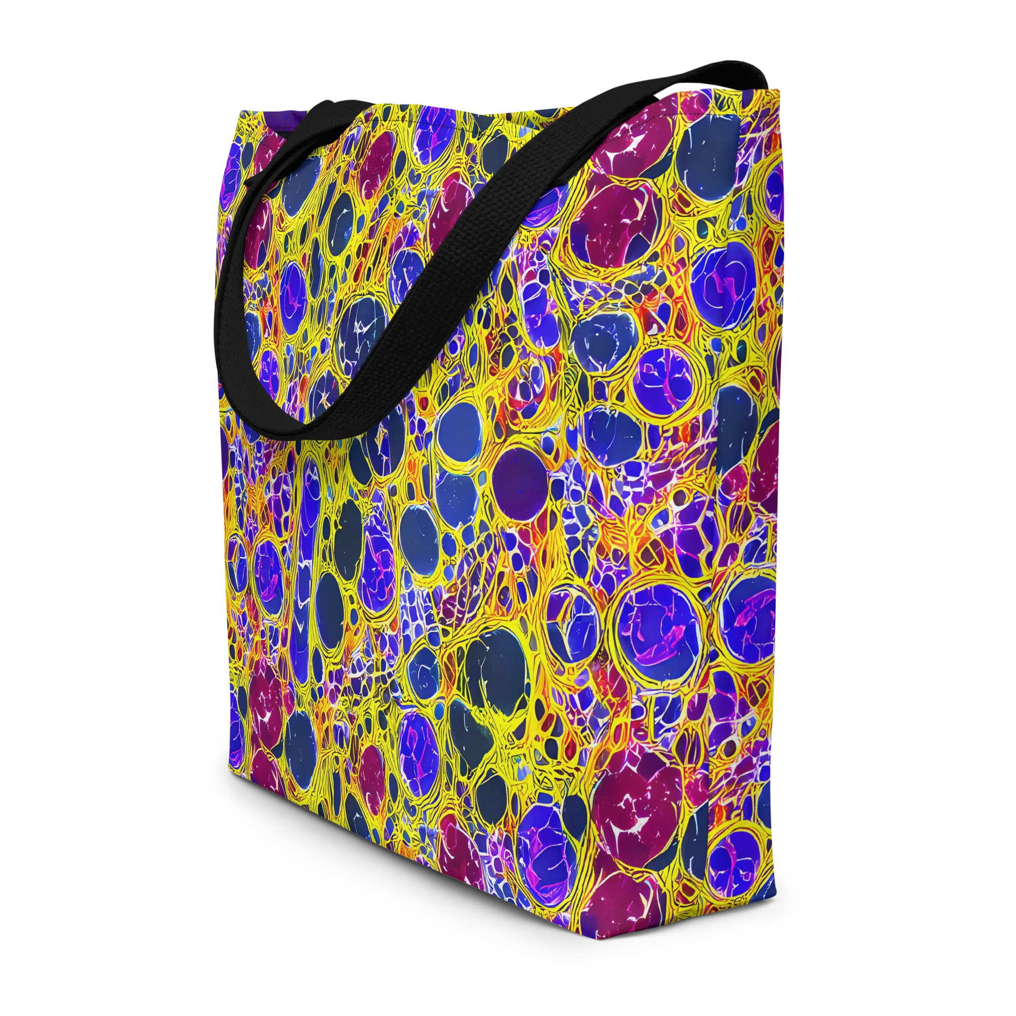 Electric Cellular on Large Tote Bag W/ Pocket — Front
