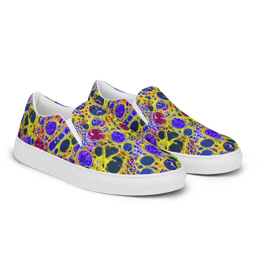 Electric Cellular on Women's Slip-On Canvas Shoes — Right Front